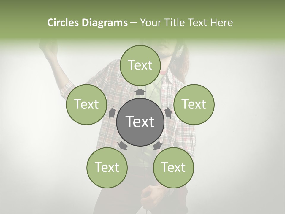 Song Earphones Man PowerPoint Template