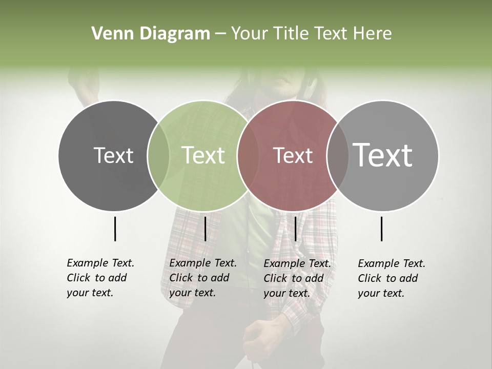 Song Earphones Man PowerPoint Template