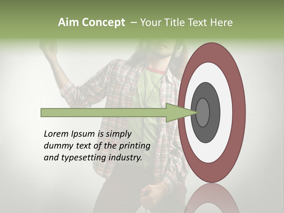 Song Earphones Man PowerPoint Template