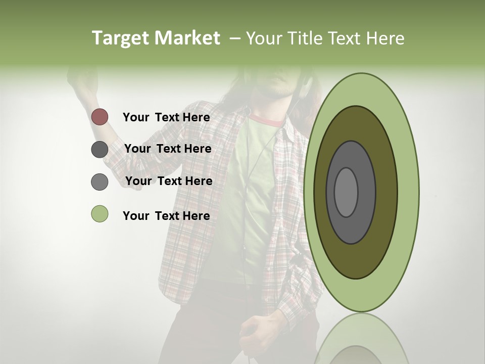 Song Earphones Man PowerPoint Template