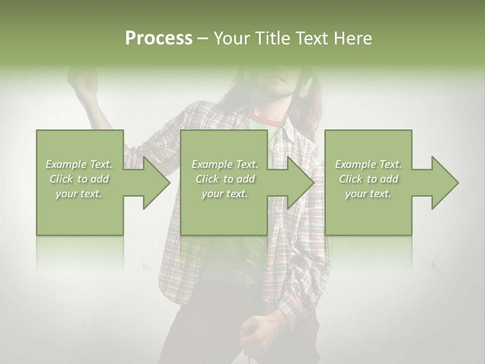 Song Earphones Man PowerPoint Template