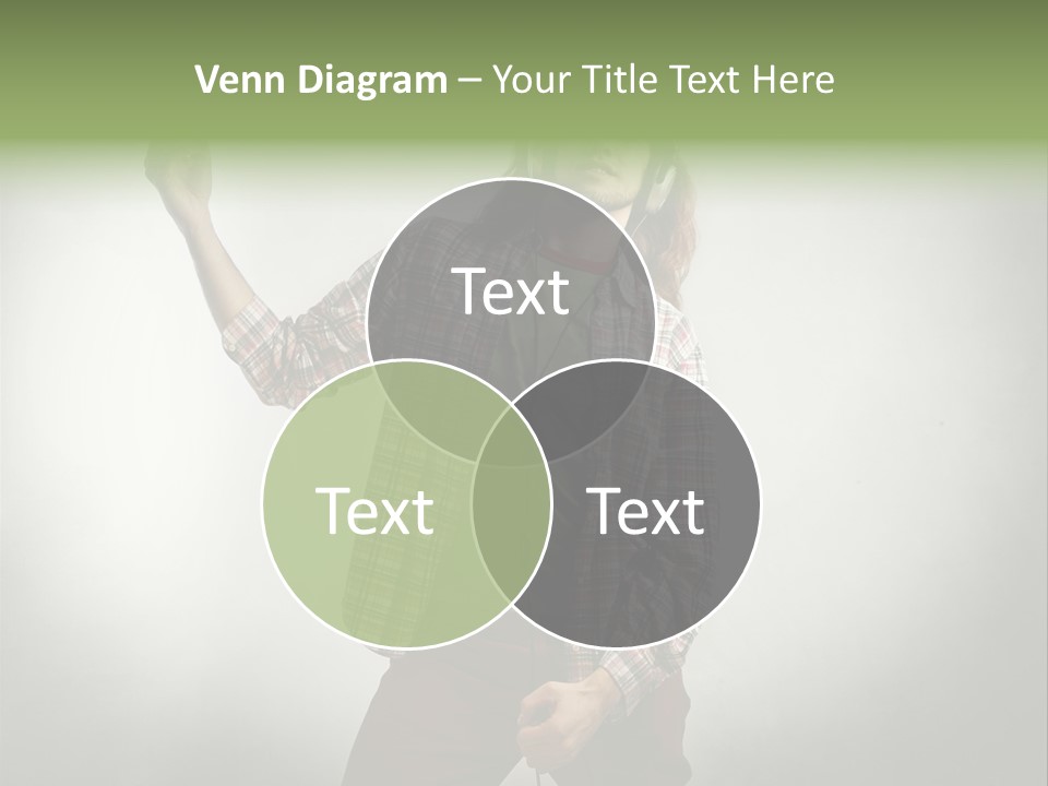 Song Earphones Man PowerPoint Template