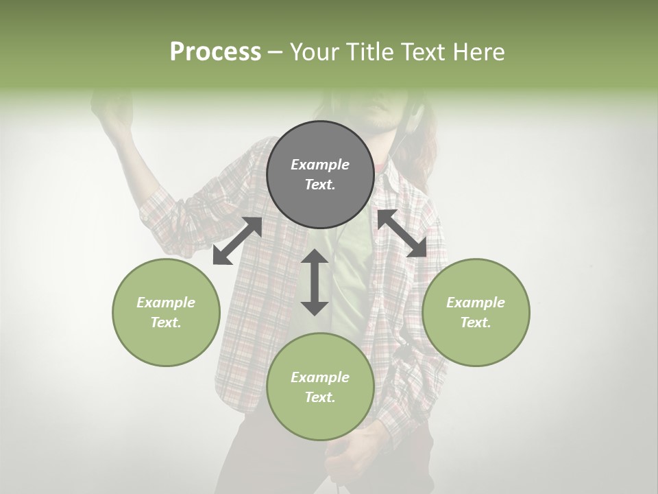 Song Earphones Man PowerPoint Template