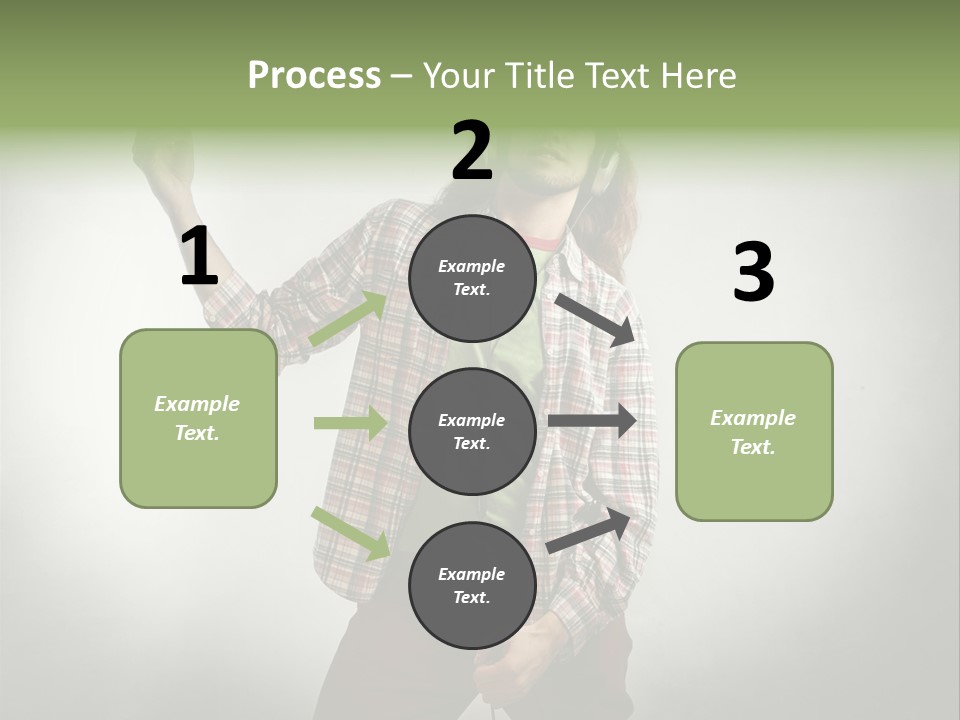 Song Earphones Man PowerPoint Template