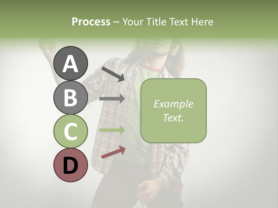 Song Earphones Man PowerPoint Template