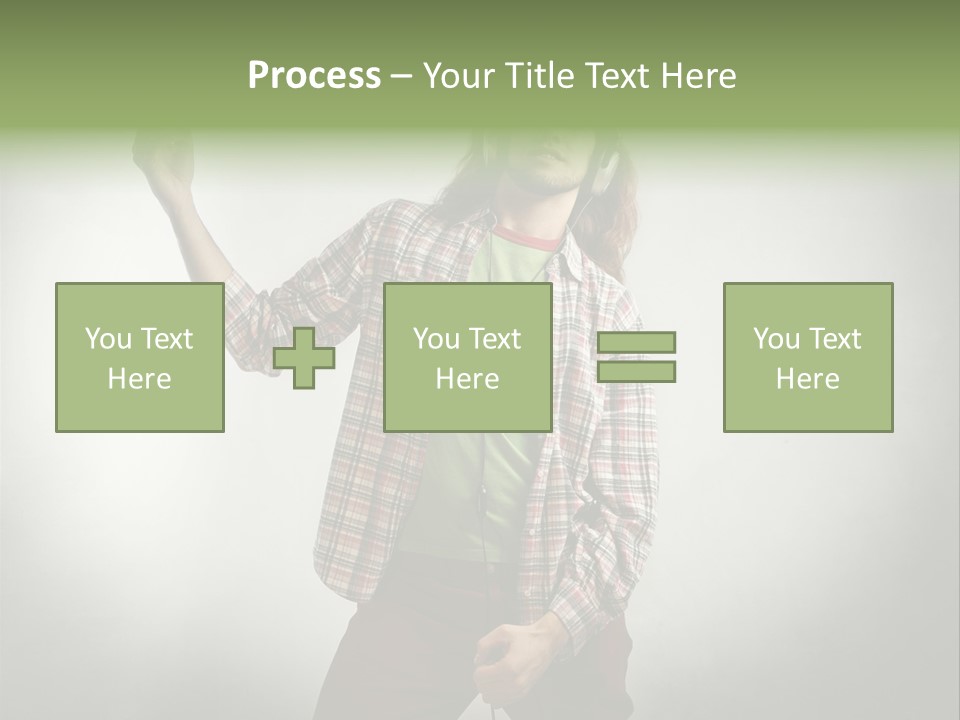 Song Earphones Man PowerPoint Template