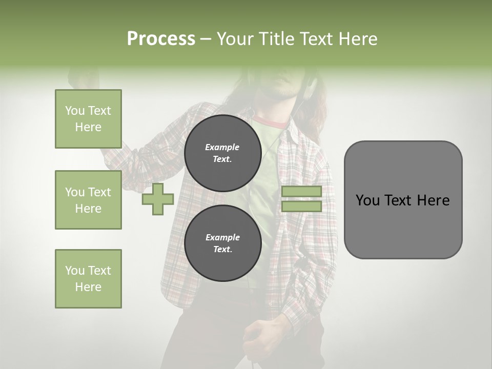 Song Earphones Man PowerPoint Template