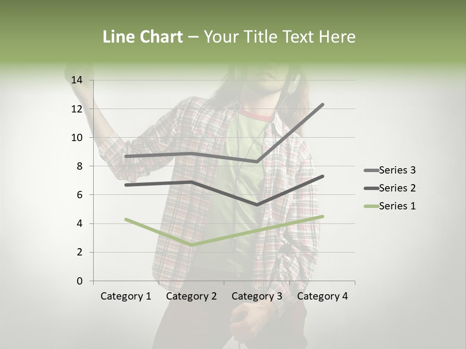 Song Earphones Man PowerPoint Template