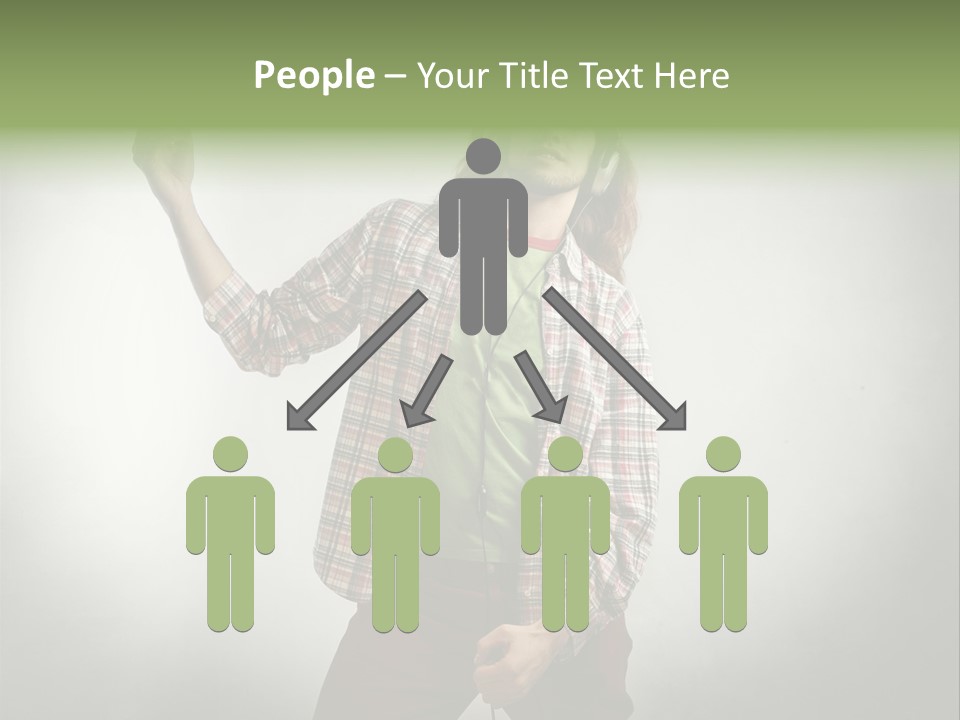 Song Earphones Man PowerPoint Template