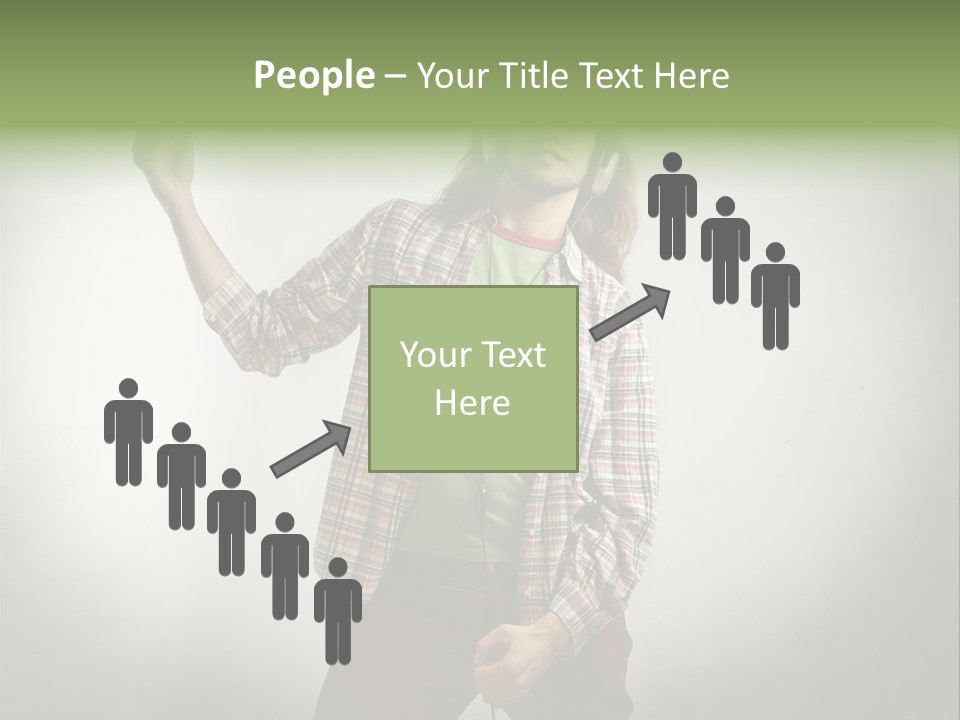 Song Earphones Man PowerPoint Template