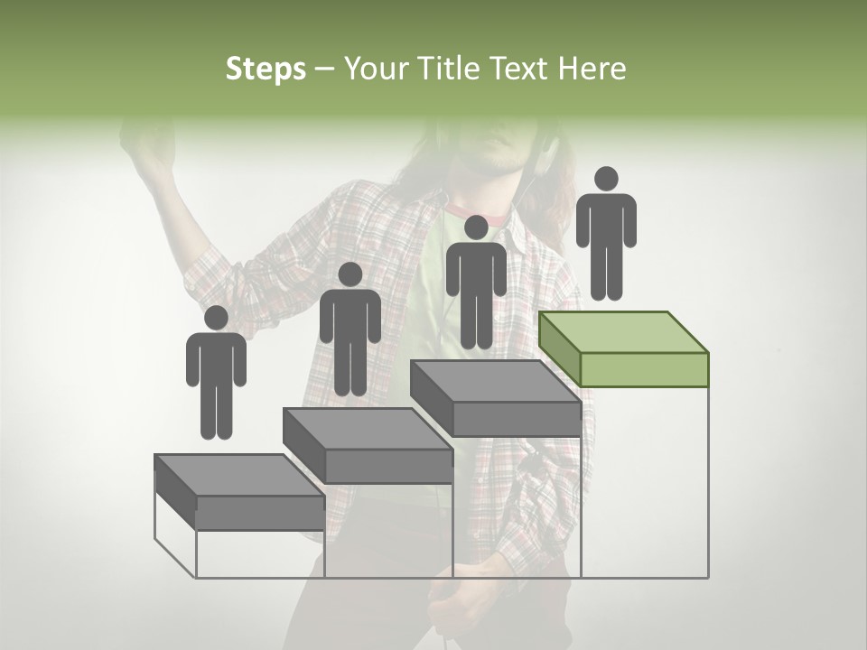 Song Earphones Man PowerPoint Template