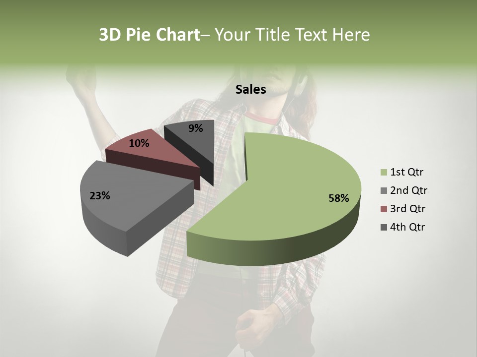 Song Earphones Man PowerPoint Template