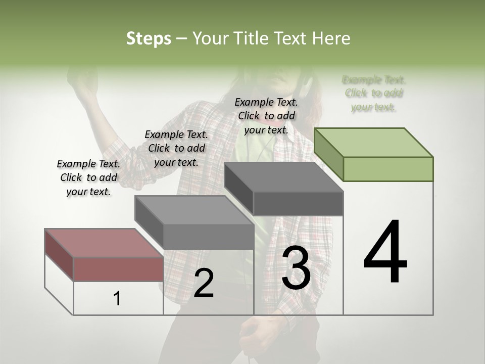 Song Earphones Man PowerPoint Template