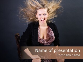 Open Blonde Expression PowerPoint Template