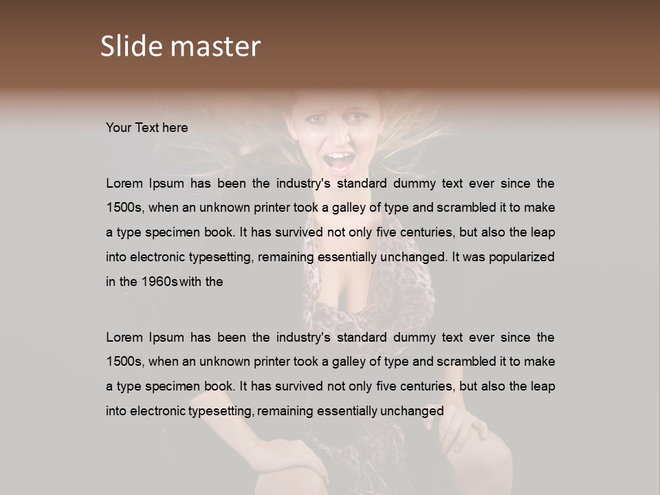 Open Blonde Expression PowerPoint Template