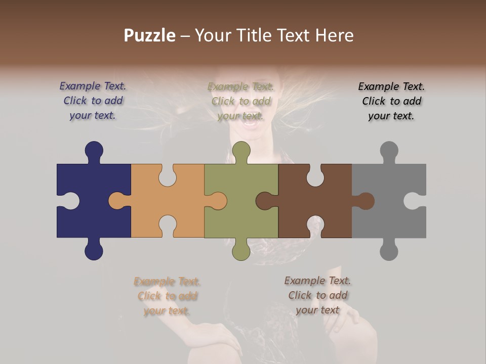 Open Blonde Expression PowerPoint Template