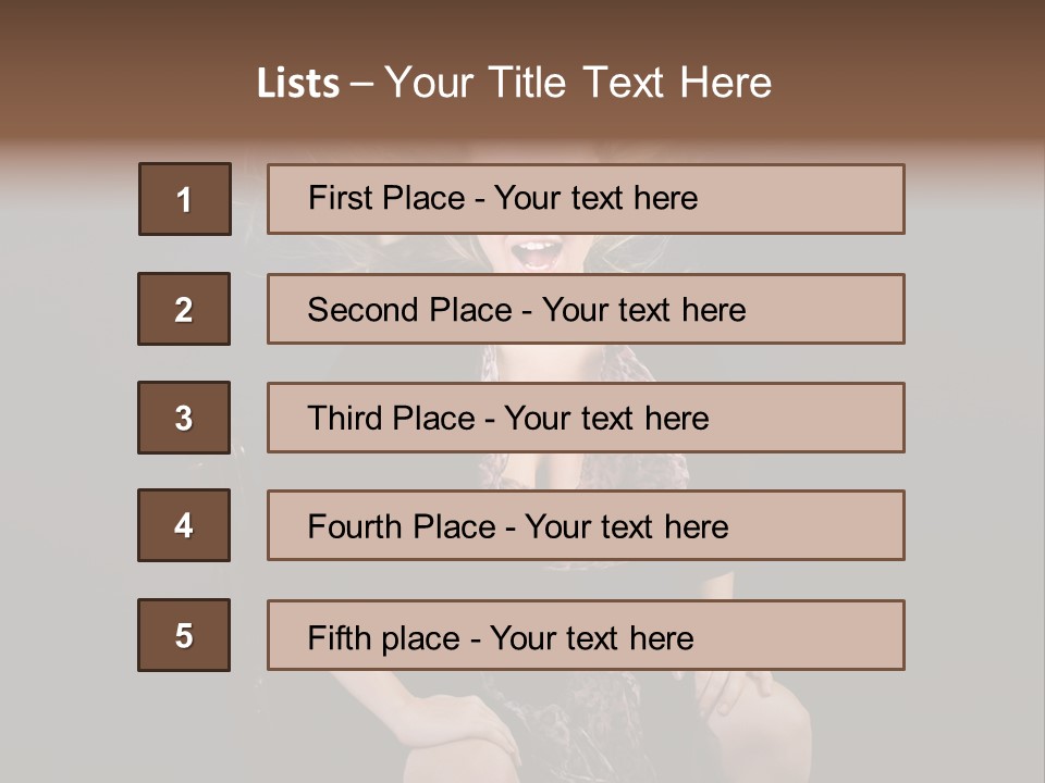 Open Blonde Expression PowerPoint Template