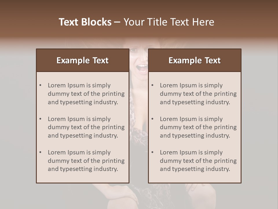 Open Blonde Expression PowerPoint Template