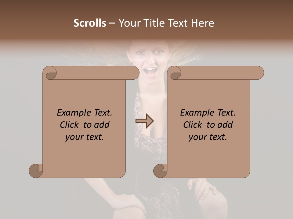 Open Blonde Expression PowerPoint Template