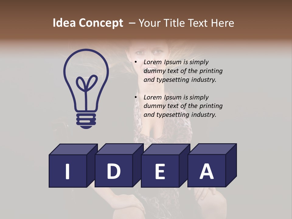 Open Blonde Expression PowerPoint Template