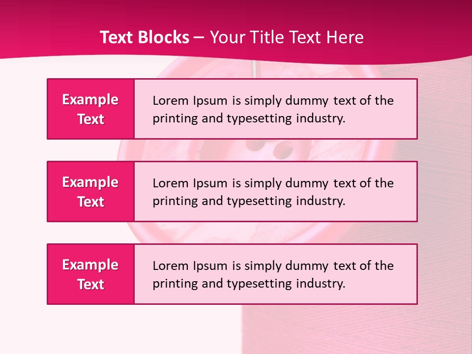Bobbin Fashion Repair PowerPoint Template