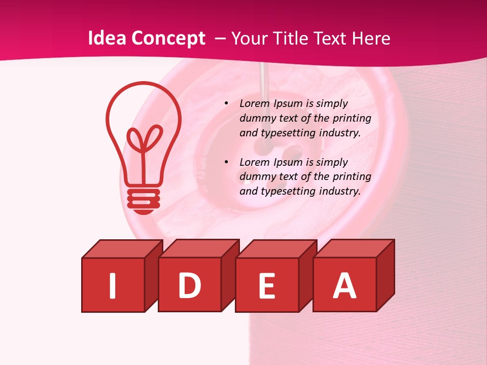 Bobbin Fashion Repair PowerPoint Template