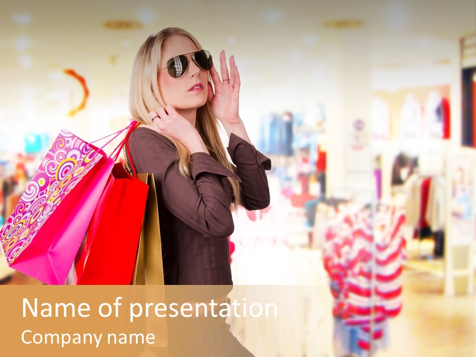 Retail Blond Attractive PowerPoint Template