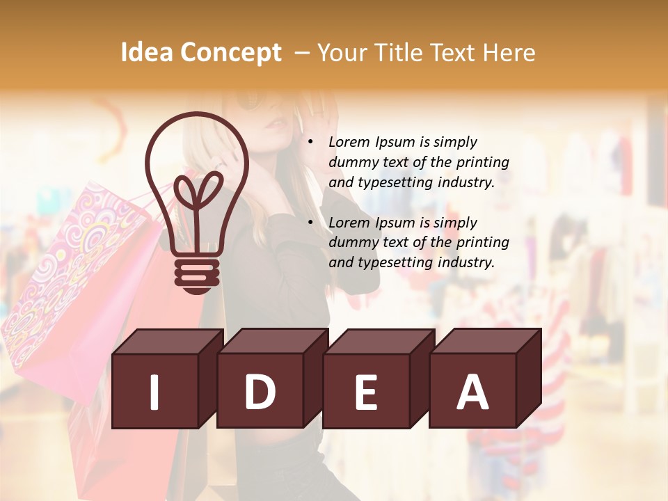 Retail Blond Attractive PowerPoint Template