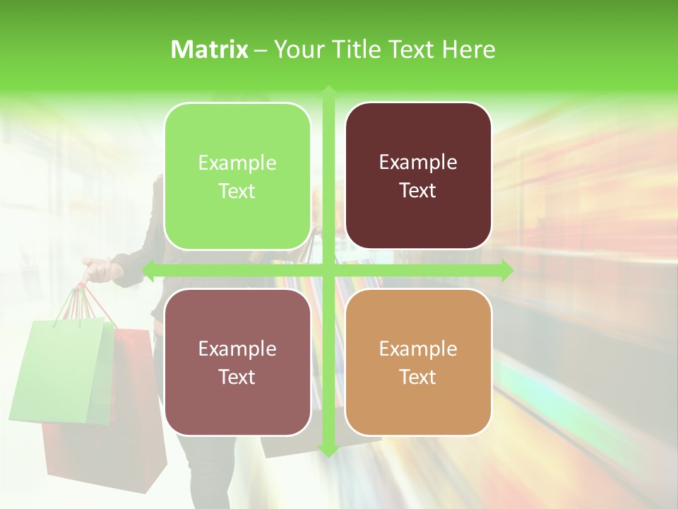 Girl Twenties Shopping PowerPoint Template