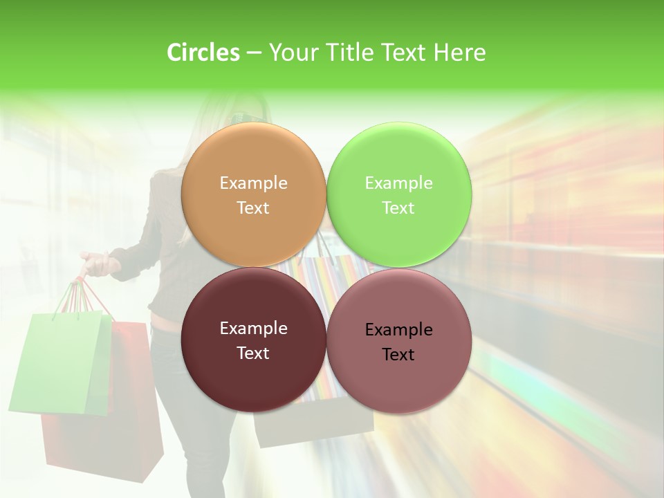 Girl Twenties Shopping PowerPoint Template