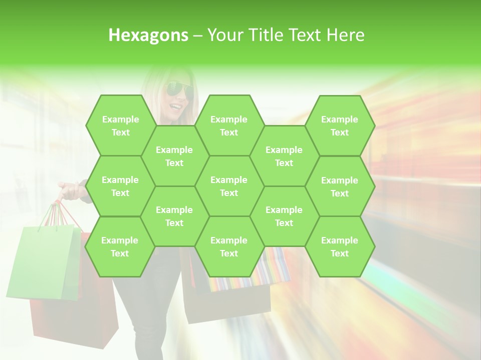 Girl Twenties Shopping PowerPoint Template