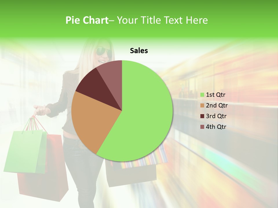 Girl Twenties Shopping PowerPoint Template