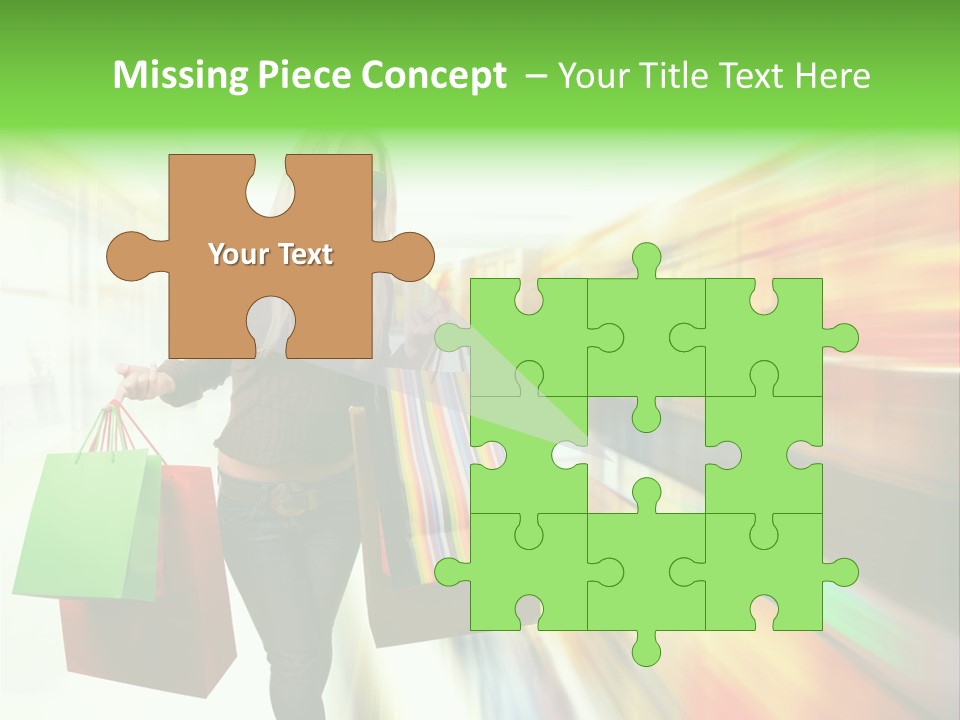 Girl Twenties Shopping PowerPoint Template