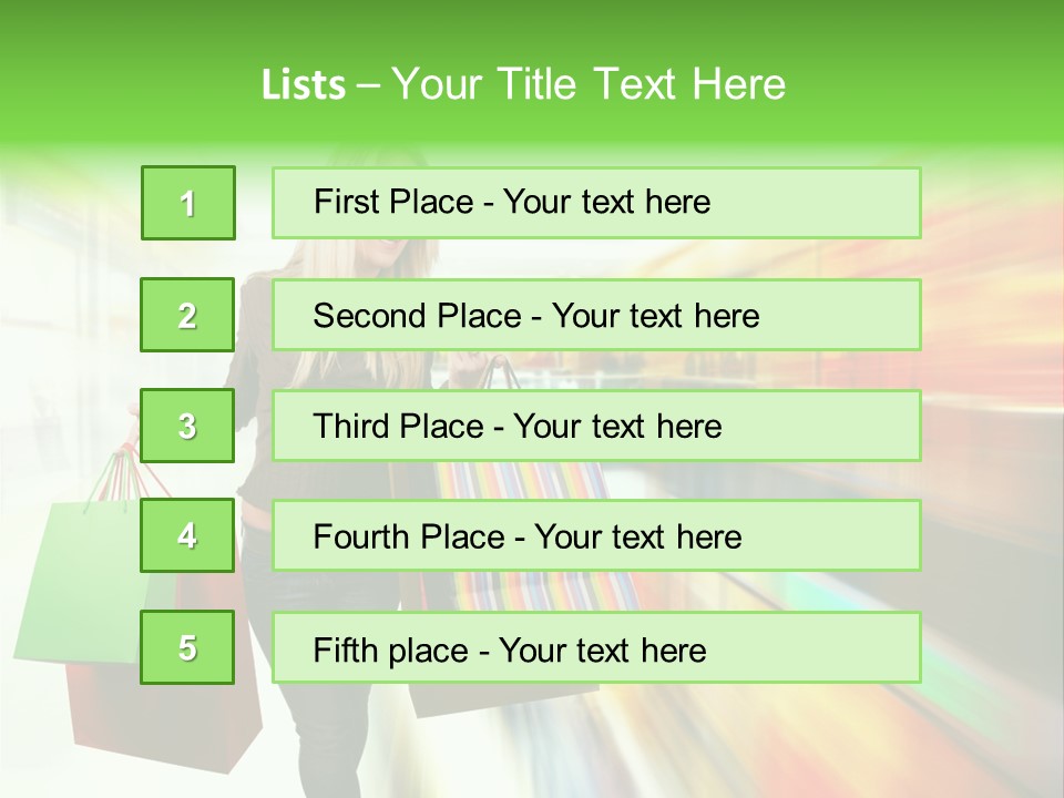 Girl Twenties Shopping PowerPoint Template