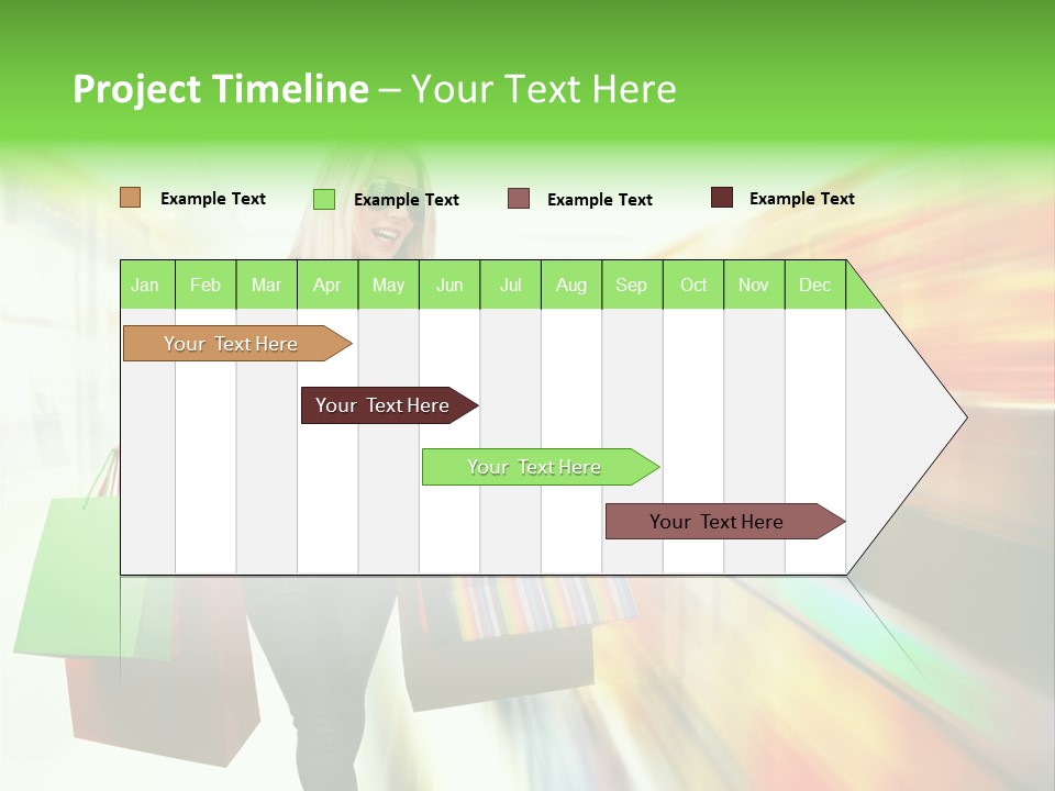 Girl Twenties Shopping PowerPoint Template