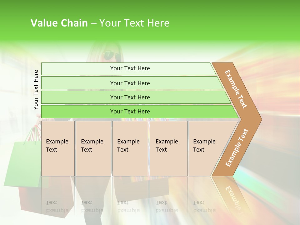 Girl Twenties Shopping PowerPoint Template