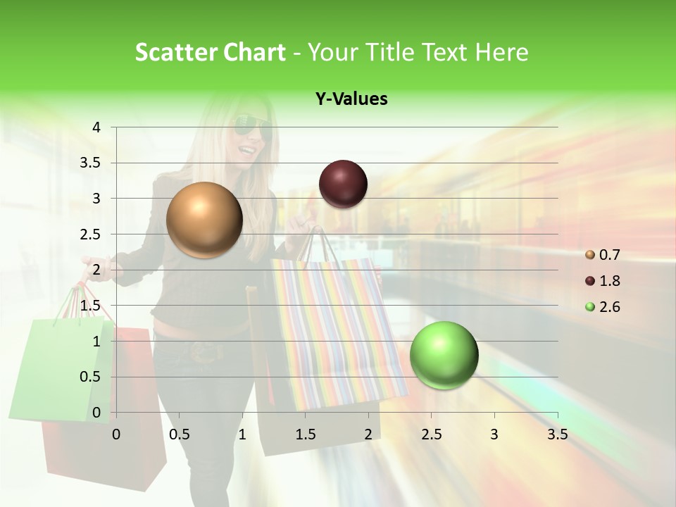 Girl Twenties Shopping PowerPoint Template