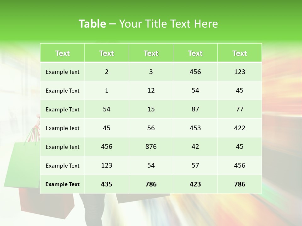 Girl Twenties Shopping PowerPoint Template