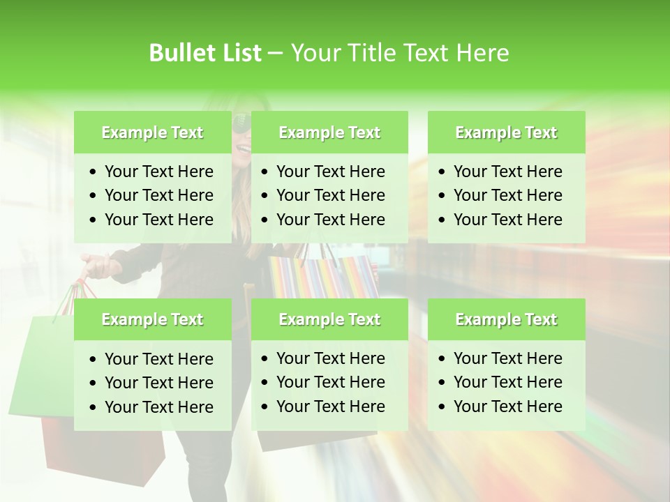 Girl Twenties Shopping PowerPoint Template