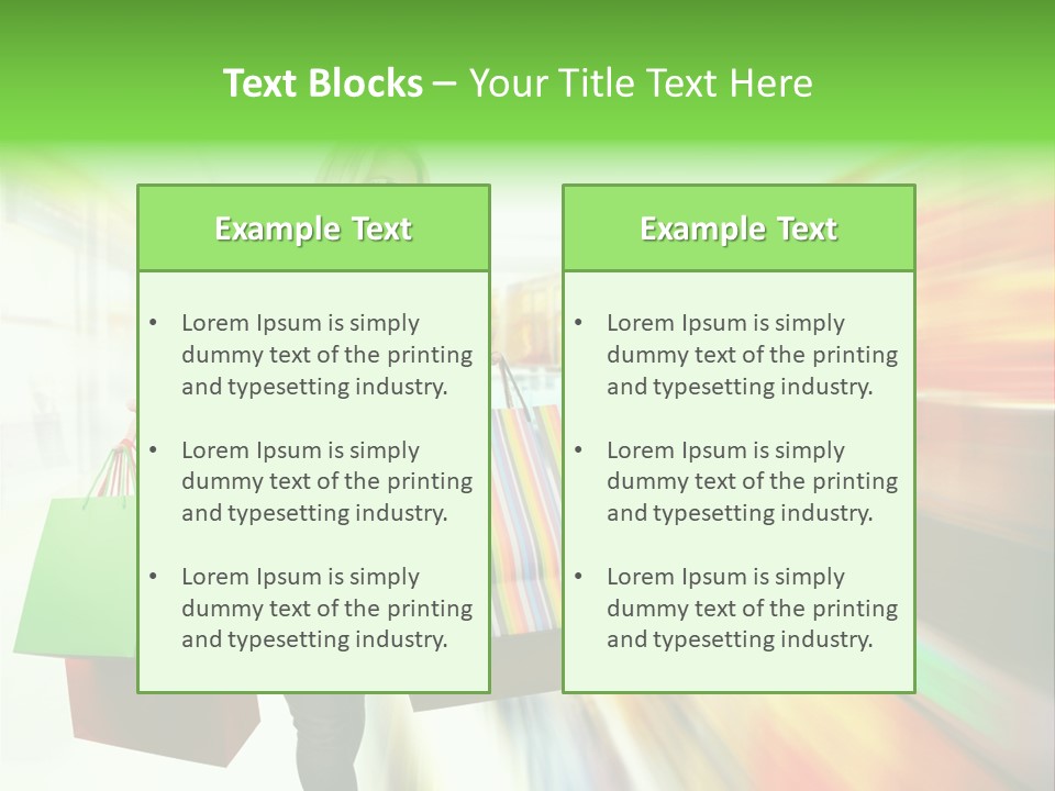 Girl Twenties Shopping PowerPoint Template