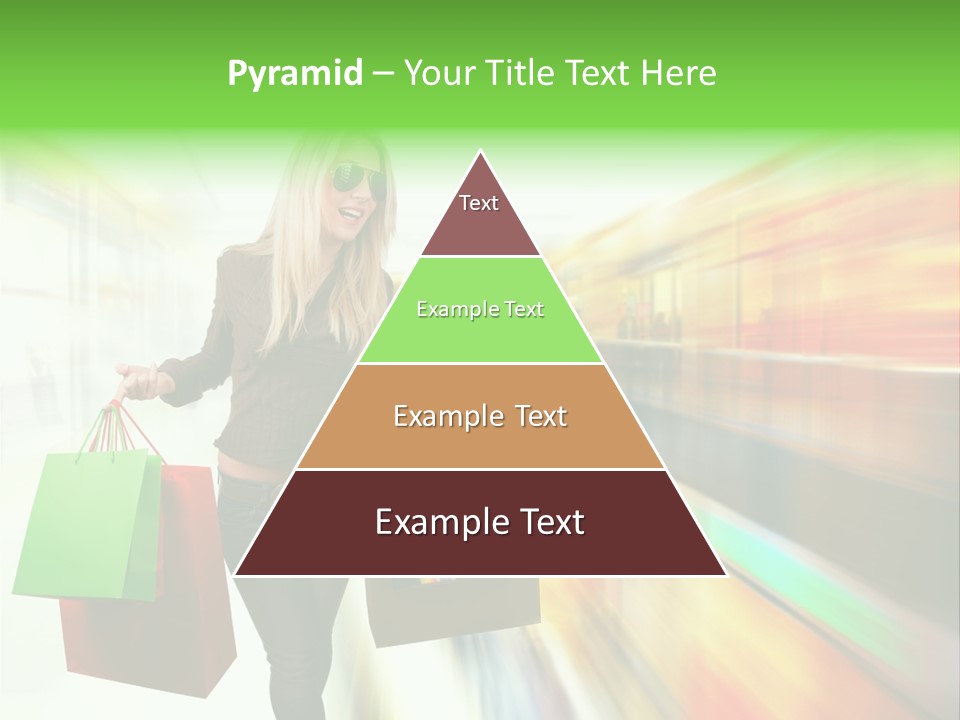 Girl Twenties Shopping PowerPoint Template