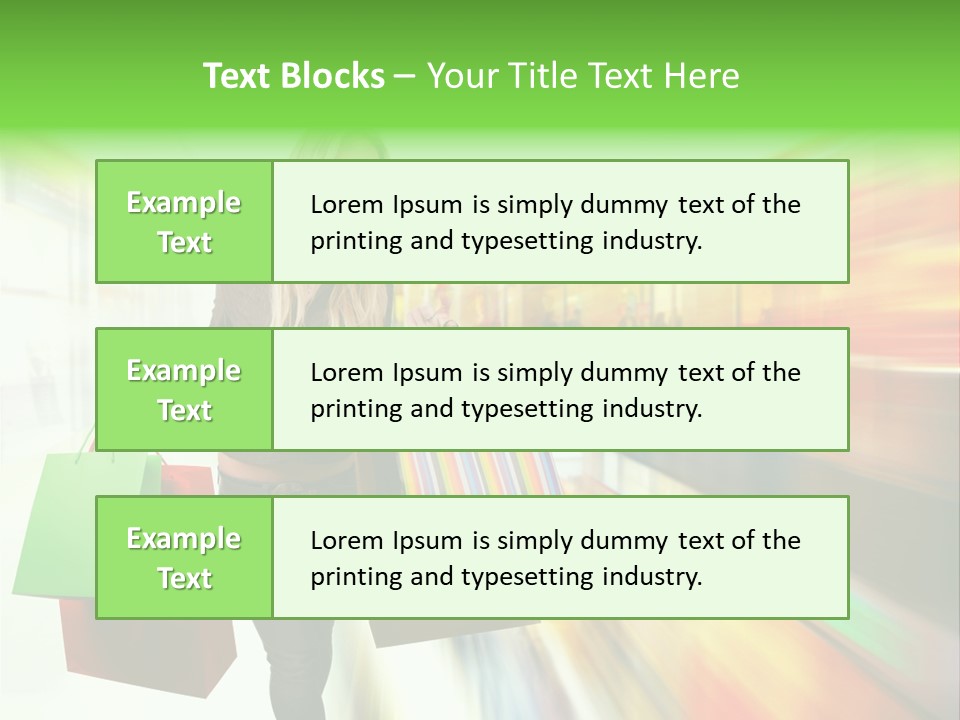 Girl Twenties Shopping PowerPoint Template