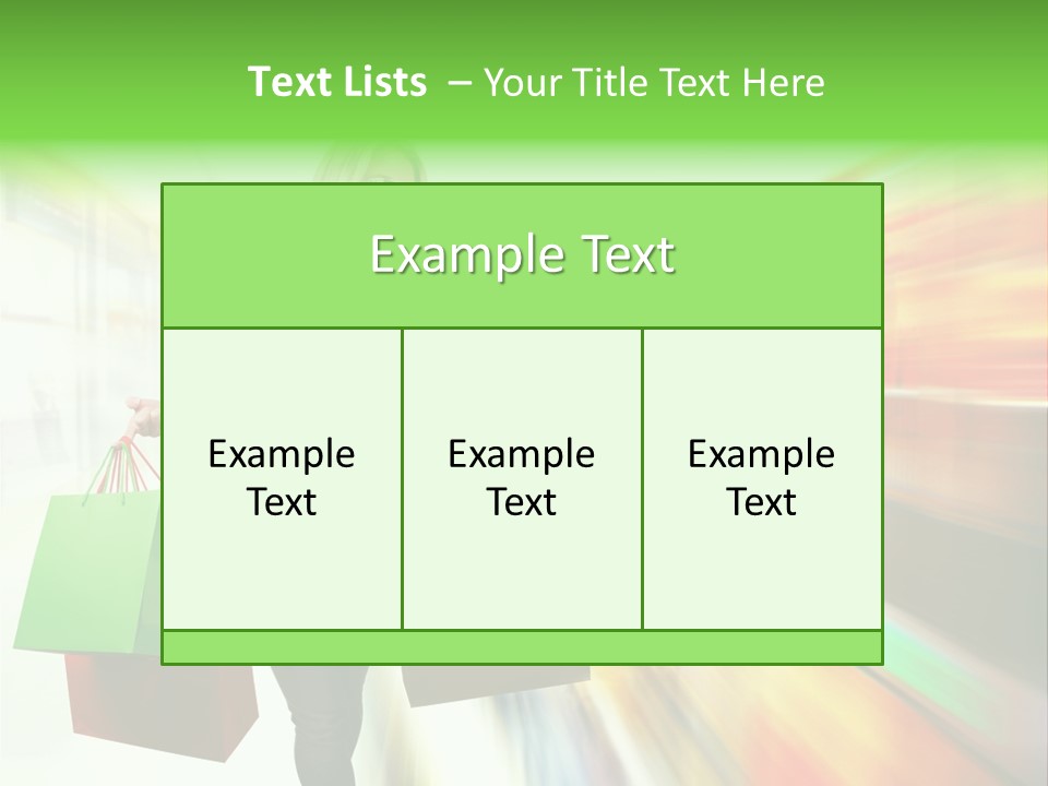 Girl Twenties Shopping PowerPoint Template