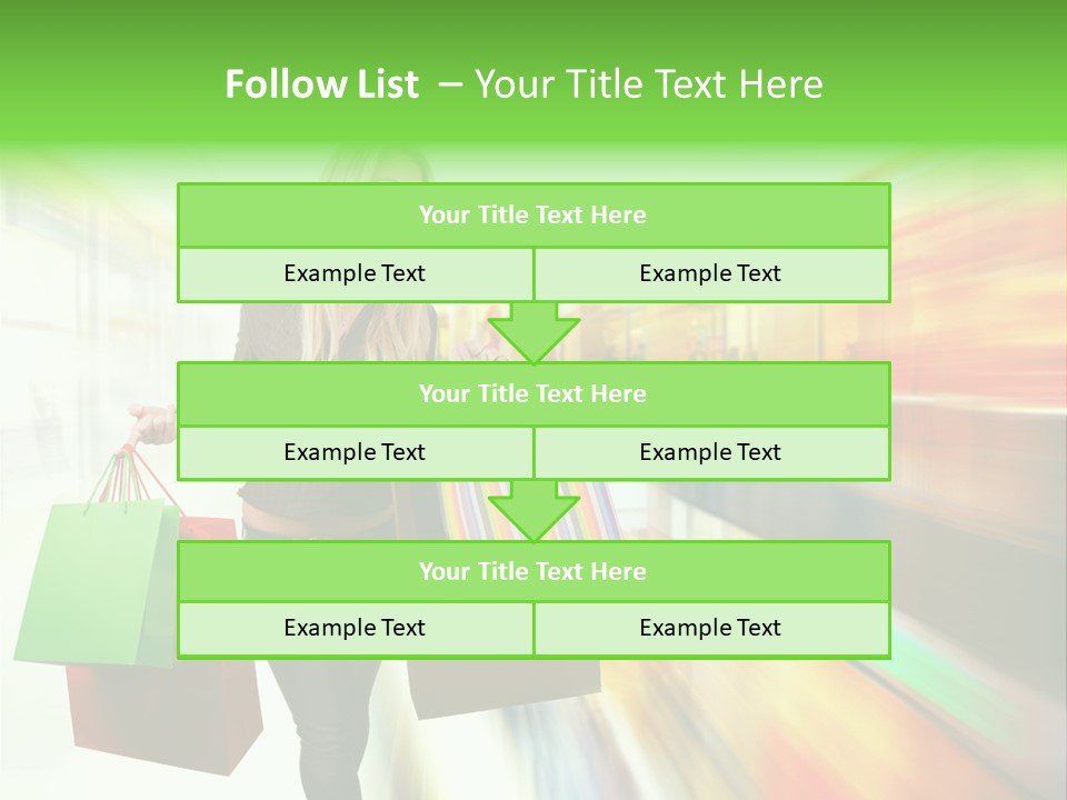 Girl Twenties Shopping PowerPoint Template