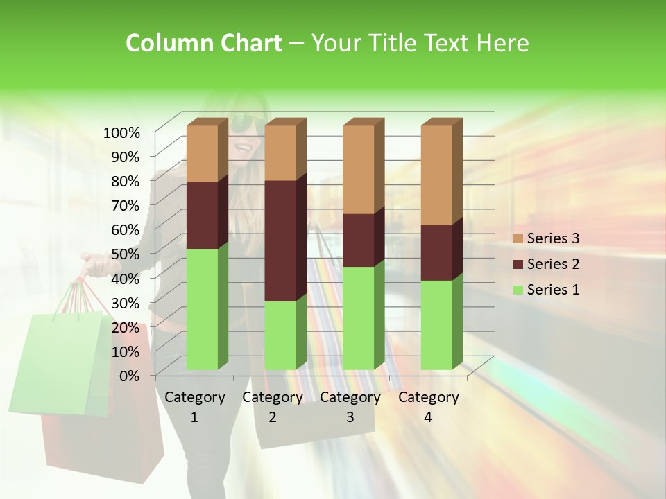 Girl Twenties Shopping PowerPoint Template