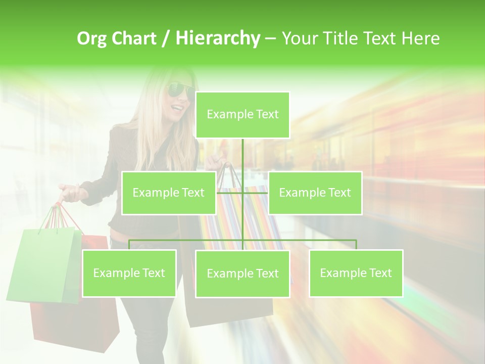 Girl Twenties Shopping PowerPoint Template