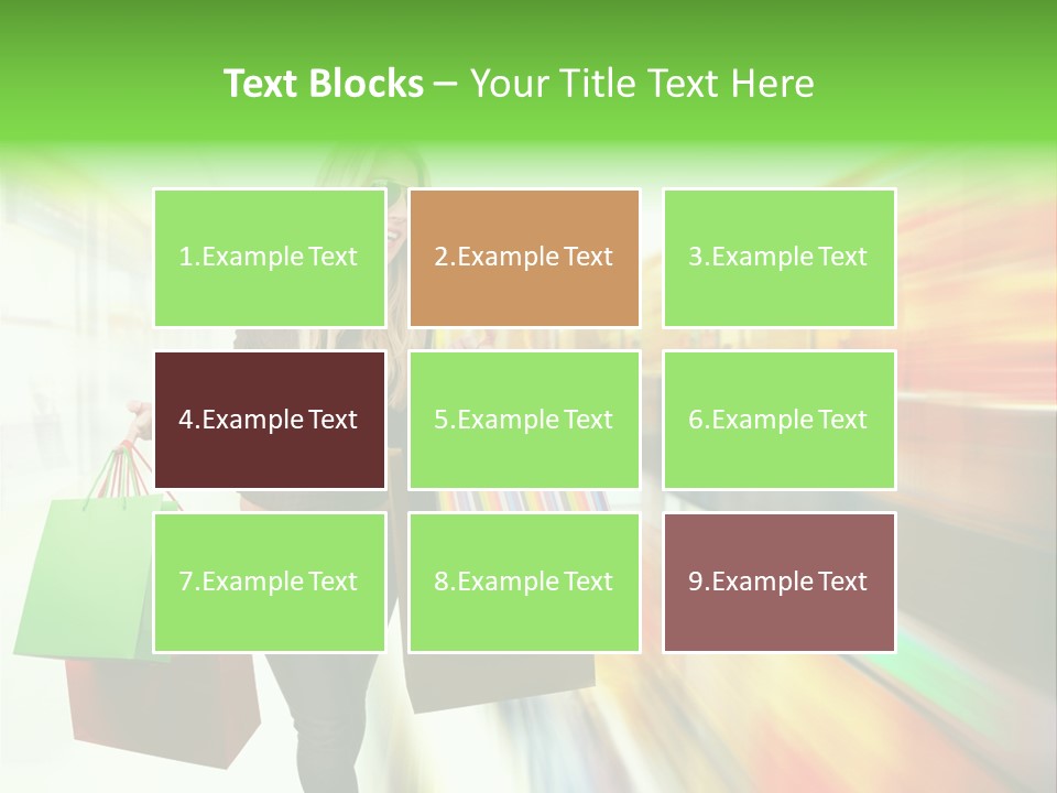 Girl Twenties Shopping PowerPoint Template