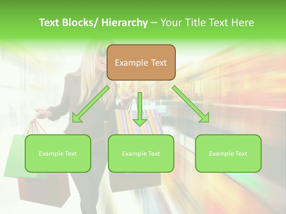 Girl Twenties Shopping PowerPoint Template