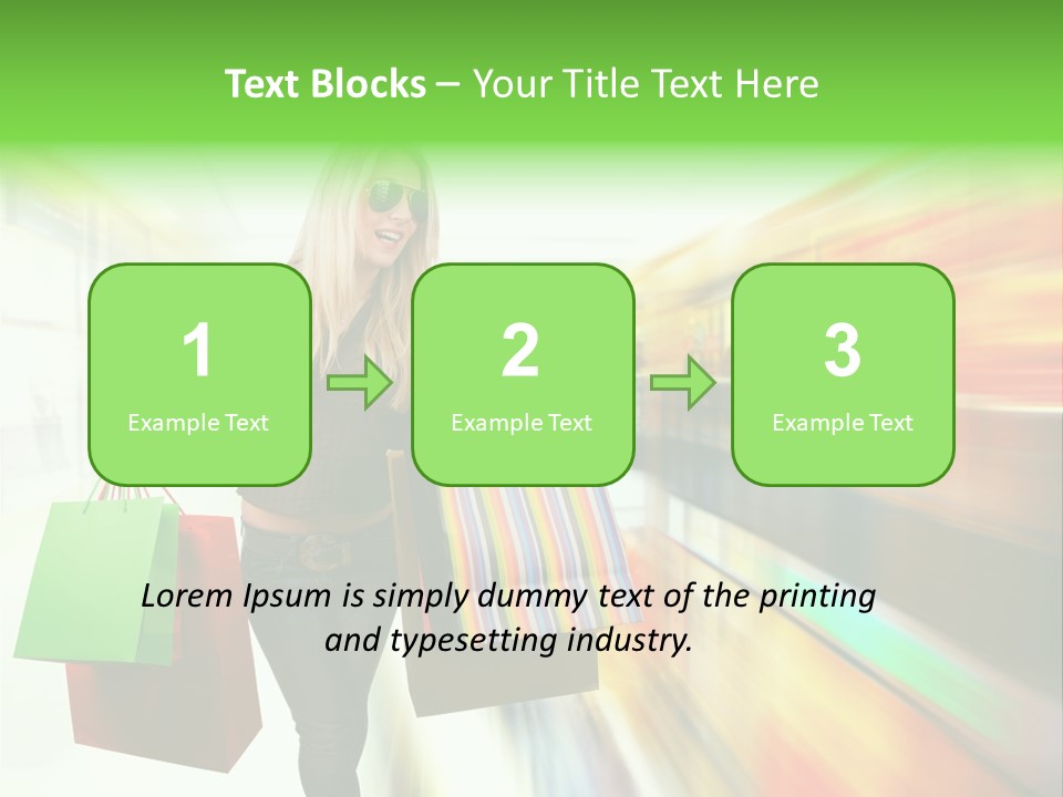 Girl Twenties Shopping PowerPoint Template