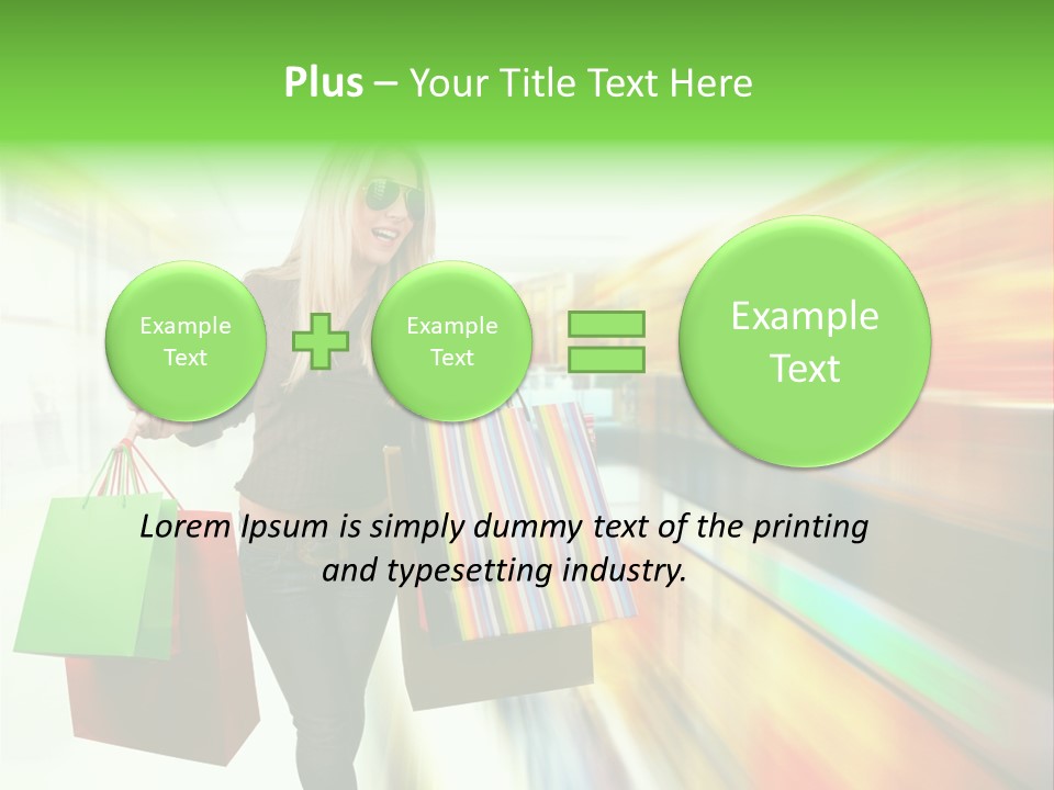 Girl Twenties Shopping PowerPoint Template